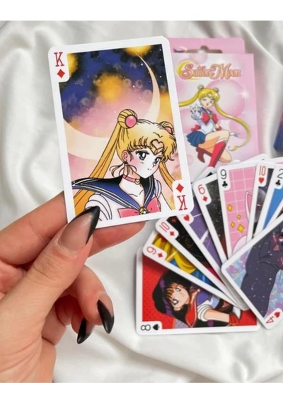 İskambil Kağıdı Anime Sailor Moon Poker Oyun Kartı 54 Adet İskambil Destesi