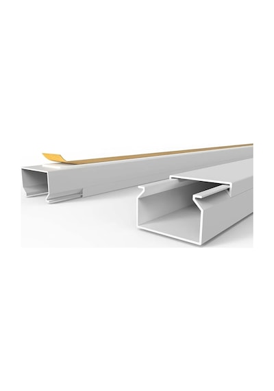 1m Kendinden Yapışkanlı 25x16mm Kablo Kanalı Kolay Montaj Temiz Görünüm Pvc Kablo Gizleyici