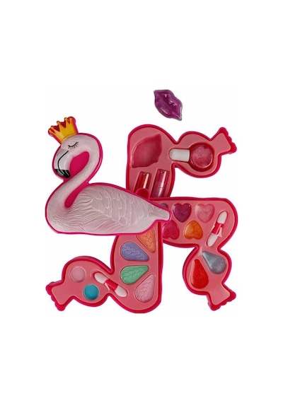Sunman Flamingo Şekilli 3 Katlı Makyaj Güzellik  Seti