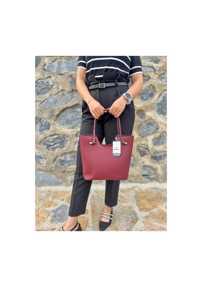 Just Polo Kadın Yeni Sezon Yumuşak Deri Şık El Çantası Bordo 94055186