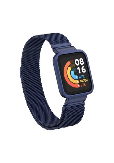 Xiaomi Redmi Watch Mi Watch Lite Uyumlu Krd-58 Metal Zore Kordon-lacivert