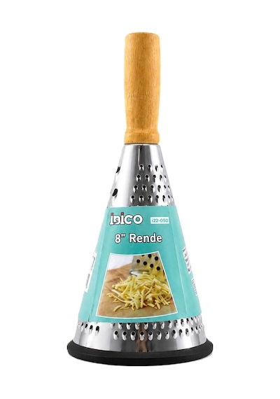 Huni Model Rende - 3 Bölümlü - Paslanmaz Çelik - Ahşap Bambu Saplı - Silikon Taban Diğer