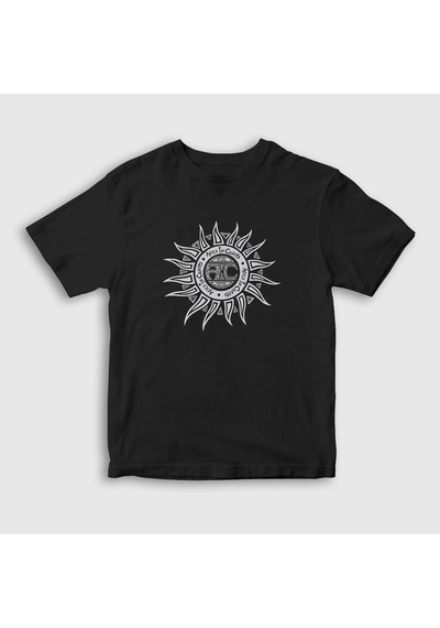 Presmono Unisex Çocuk Sun Alice In Chains T-shirt Siyah