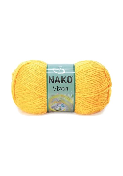 Tedar 5 Adet Vizon Premium Akrilik El Örgü İpi Yünü Renk No:184 Sarı Najmaddin (No:1) 8.5Cm X 10.5 Cm