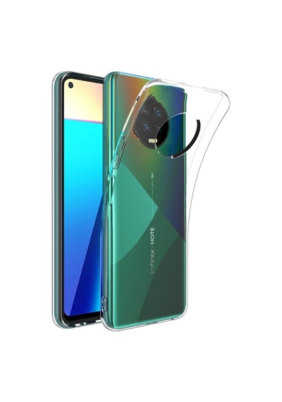 Infinix Note 7 Kılıf Süper Silikon Koruma Renksiz Şeffaf