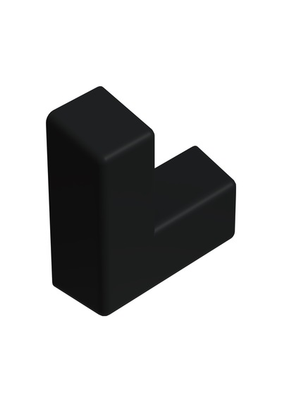 Cateksss 50x50x13mm Alt Köşe - 18 Li Paket Siyah