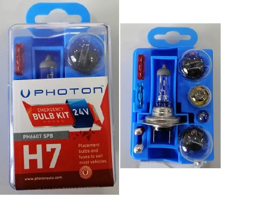 Photon 24volt H7 Yedek Ampul Seti Ve Sigorta Seti Tır Kamyon Kamyonet Otobüs Uyumlu