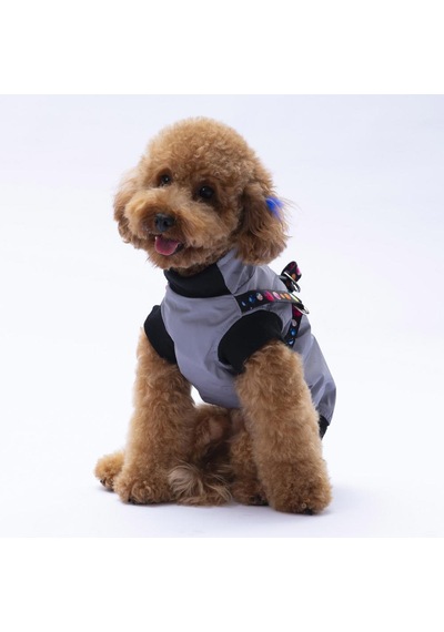 Gri Nuuk Yelek Köpek Yeleği Köpek Kıyafeti Köpek Yağmurluk