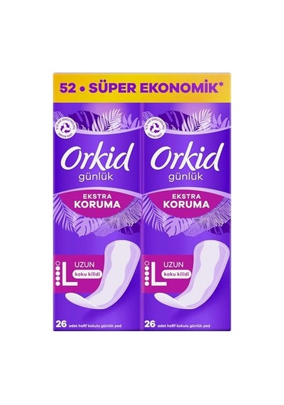 Orkid Günlük Ped Extra Koruma Uzun 52 Adet Ped