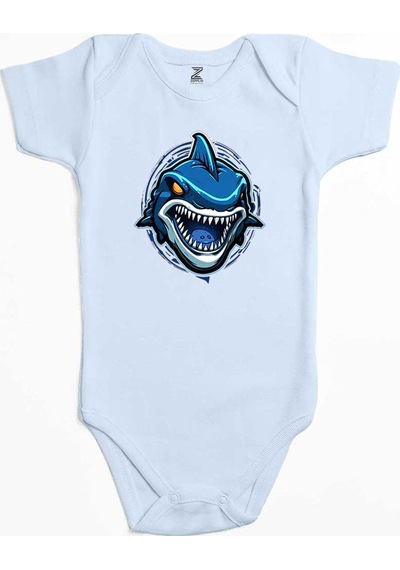 Zepplin Giyim Blue Shark Ekru Bebek Body Zıbın