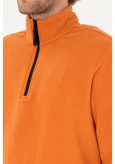 U.S. Polo Assn. Erkek Regular Fit Bakır Polar Yarım Fermuarlı Basic Sweatshirt 50313777-VR182