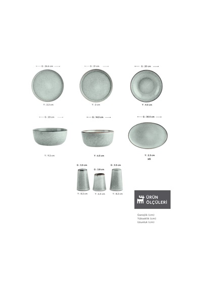 Karaca  Earth Collection Skal 55 Parça 12 Kişilik Yemek Takımı