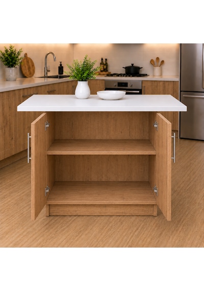 Tork Mutfak 2 Kapaklı Mutfak Adası-alt Modül 130 Cm - Çok Amaçlı Dolap -beyaz Laminat Tezgah Dahil Atlantik Çam Tork Mutfak 2 Kapaklı Mutfak Adası-alt Modül 130 Cm - Çok Amaçlı Dolap -beyaz Laminat Tezgah Dahil Atlantik Çam
