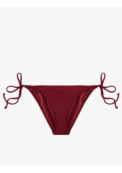 Koton Yanları Bağlamalı İpli Bikini Altı Bordo 6sak00002mm
