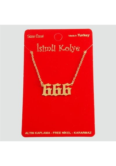 Uğurlu - 742 - Rakamlar - Glblseme - Uçlu Kolye-6 altın
