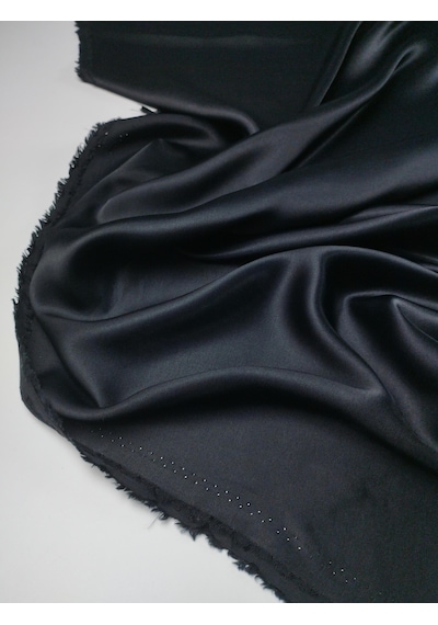 Siyah Saten Viskon 140x330cm-10706 Siyah