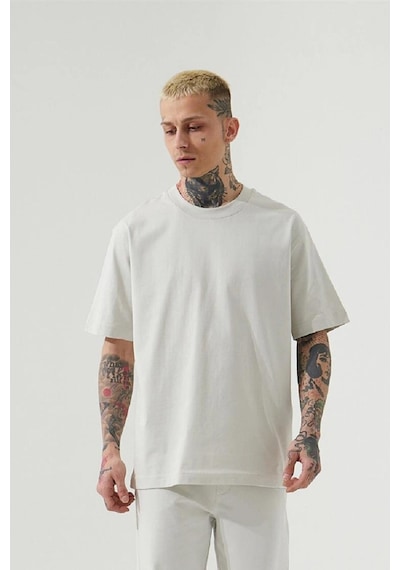 Erkek Oversize Rahat Penye Beyaz