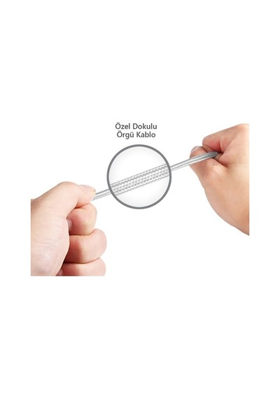 Polosmart Psm06 Lightning Hızlı Şarj Kablosu Beyaz 1 Metre