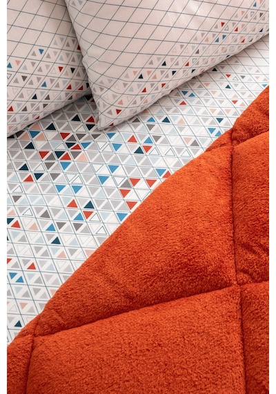 Evoria Battal Boy Lüx Wellsoft Yorgan Çift Taraflı - 2 Adet Yastık Kılıflı Yorgan Seti 215x235 Cm Turuncu