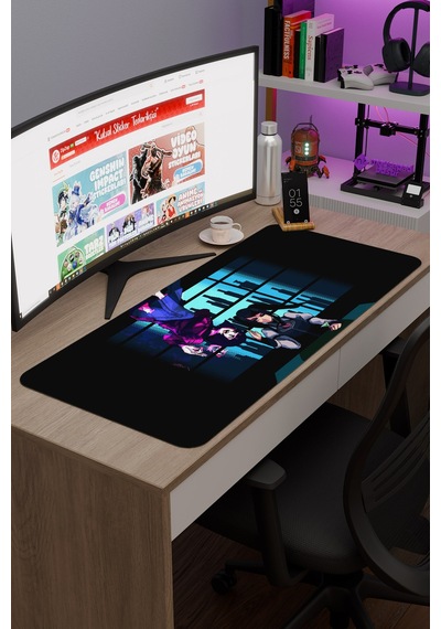 Va-11 Hall-a Kaymaz Dikişli Kauçuk Oyuncu Mousepad V1 - 90x40 Xxl Gaming Mouse Pad Fare Altlığı