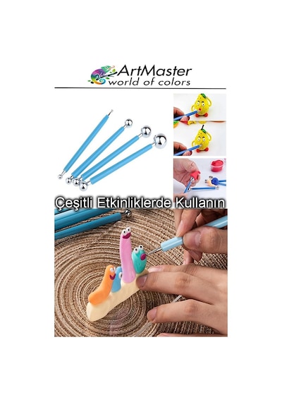 Top Uçlu Seramik Ve Kil Modelleme Seti 4 Lü 1 Paket Pasta Şekil Verme Ve Modelleme Şeker Hamuru Şekillendirme Pasta