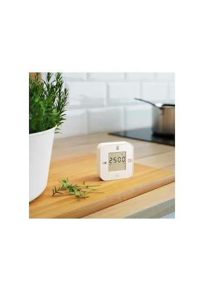 Ikea 4 Fonksiyonlu Masa Saati Beyaz Renk Saat/termometre/alarm/zamanlayıcı