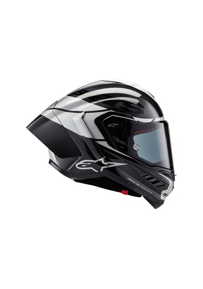 Alpinestars Supertech R10 Carbon Element Spor Motosiklet Kaskı Siyah Gümüş