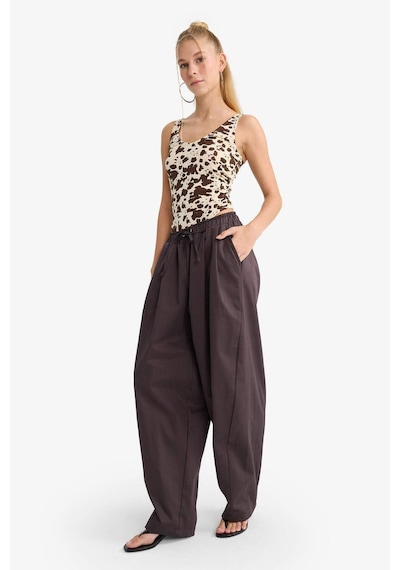 Defacto Coool Baggy Fit Normal Bel Gabardin Pantolon F7809ax25aubn596 Kahve
