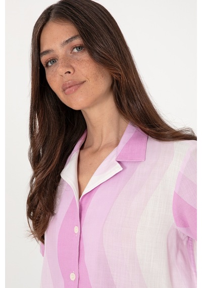 U.s. Polo Assn. Kadın Fuşya Gömlek Kısa Kollu 50305878-vr023 Fusya