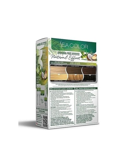 Amonyaksız, Vegan, Doğal, Besleyici Kalıcı Saç Boyası%100 Beyaz Kapama 1 Paket 2 X 50 Ml Boya & Oksidan Fındık Kabuğu 7.3