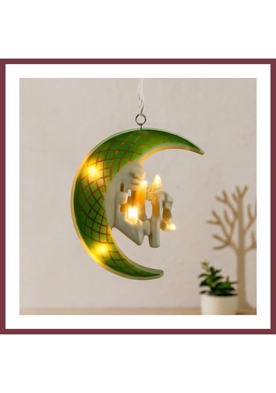 Storeşahin Ramazan Led Perde Lamba 3m Fişli, Eklemeli Yeşil Hilal Cami Yıldız Shn0720