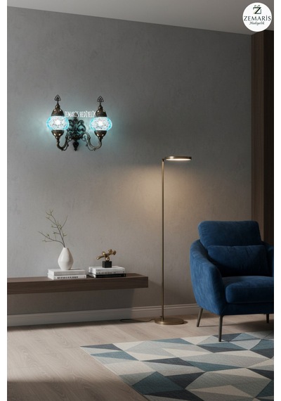 Çiftli Aplik Mavi - 770682524 Mavi