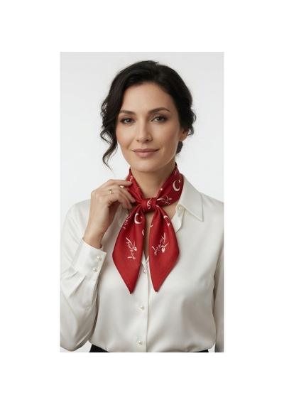 Mollycrush Unisex Kırmızı Türkiye Logolu Ay Yıldızlı Bandana Günlük Saç Aksesuarı, Boyunluk Ve Etkinlik Fuları Türkiye Logolu Ay Yıldızlı