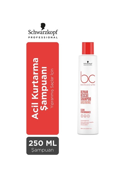 Bc Bonacure Repair Rescue Tek Adımda Saçı Güçlendirirerek Yeniden Yapılandırıcı Şampuan 250ml