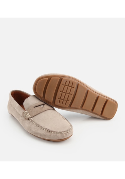 Hotiç Erkek Süet Deri Bej Comfort Günlük Loafer