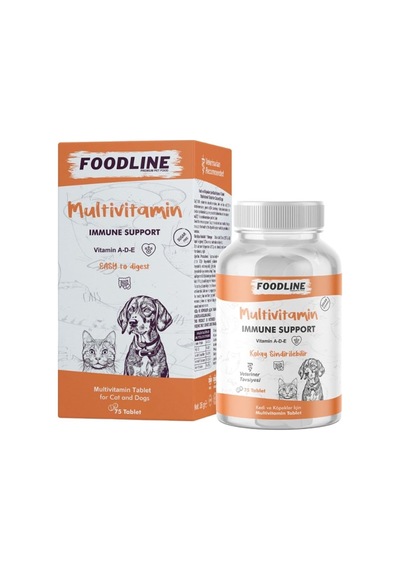 Multivitamin 75 Tablet, Kedi Ve Köpekler İçin Bağışıklık Tamamlayıcı