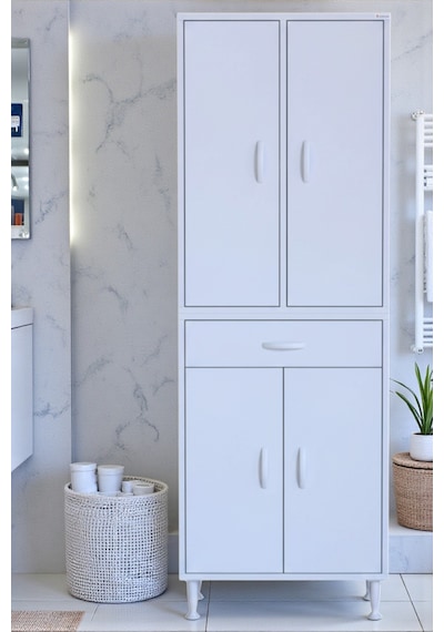 Eliusta Luma Kapaklı & Çekmeceli Banyo Dolabı 55 Cm Genişlikte Beyaz Dolap 55x173x32,5 Cm Depolama Dolabı Beyaz Eliusta Luma Kapaklı & Çekmeceli Banyo Dolabı 55 Cm Genişlikte Beyaz Dolap 55x173x32,5 Cm Depolama Dolabı Beyaz