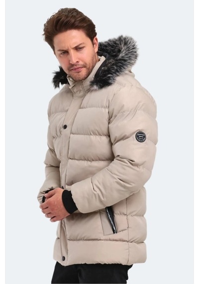 Slazenger St23je027 Heck Erkek Kapüşonlu Şişme Mont - Slazenger - Taş Taş