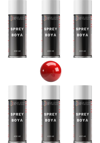 6 Adet Ral 3020 Trafik Kırmızı Sprey Boya 400 Ml.