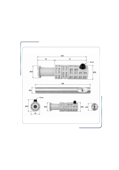 310891yp1te Asma Klozet Kolay Montaj Seti 105mm Diğer