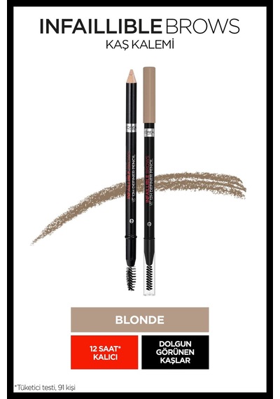 L'oréal Paris Infaillible Brows Kaş Kalemi 07 Blonde Siyah