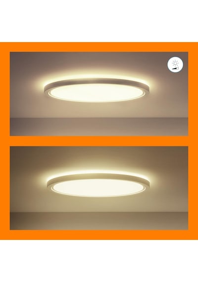 Wiz Superslim 22w Beyaz Sıva Üstü Rgb Akıllı Led Yuvarlak Panel Tavan Armatürü 42 Cm Çapında 2600 Lumen Renkli