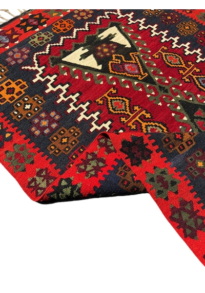 El Dokuma Sıfır Eski Antik Karapınar Kilimi 103x146 Kök Boya %100 Yün Kilim