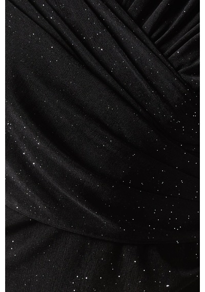Ac By Aanchal Chanda Draped Maxi Kadın Elbise Siyah