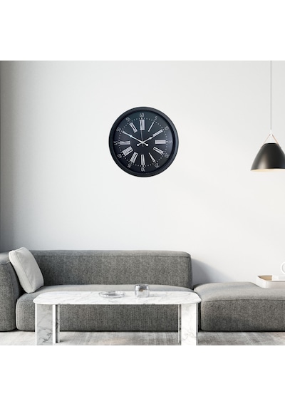 Siyah Noir Imperium 52 Cm Metal Duvar Saati Renkli