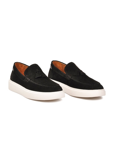 Voyager Erkek Siyah Süet Rahat Tabanlı Şık Hakiki Deri Smart Casual Ayakkabı Loafer 6795 M Çok Renkli