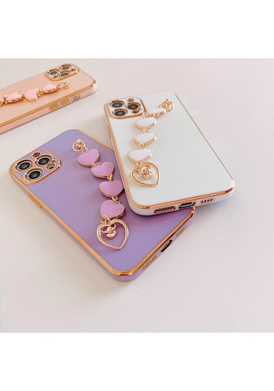 Ally Apple Uyumlu iPhone 13 Pro Max 6.7Inç Kilif Kalp Bileklik Tutuculu Lüx S 341722519