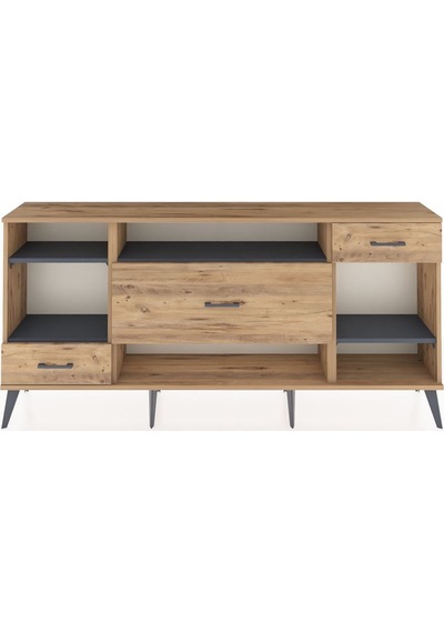 Arges Konsol 4 Raflı 3 Çekmeceli 176x30x83 Çam-antrasit/çam Antrasit/çam Arges Konsol 4 Raflı 3 Çekmeceli 176x30x83 Çam-antrasit/çam Antrasit/çam
