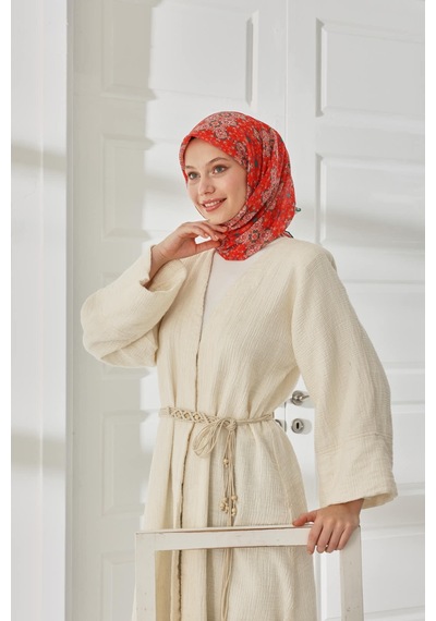 Silk Home Soft Eşarp 73093-16 Mercan, Yeşil, Çelik, Somon