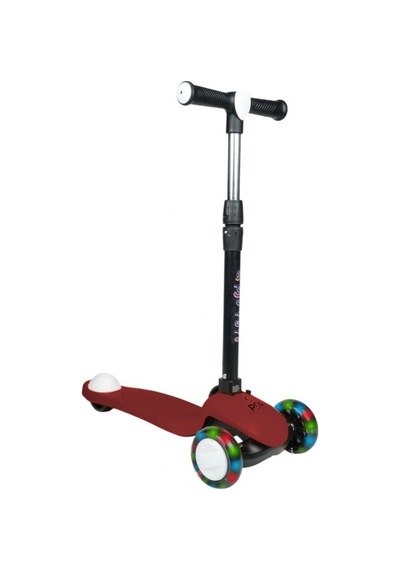 3+ Yaş Pro Scooter Bordo Işıklı 50 Kg Taşıma Kapasiteli Bordo